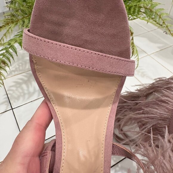 Steve Madden Fefe Blush Feather Stiletto Sandals - Picture 6 of 12